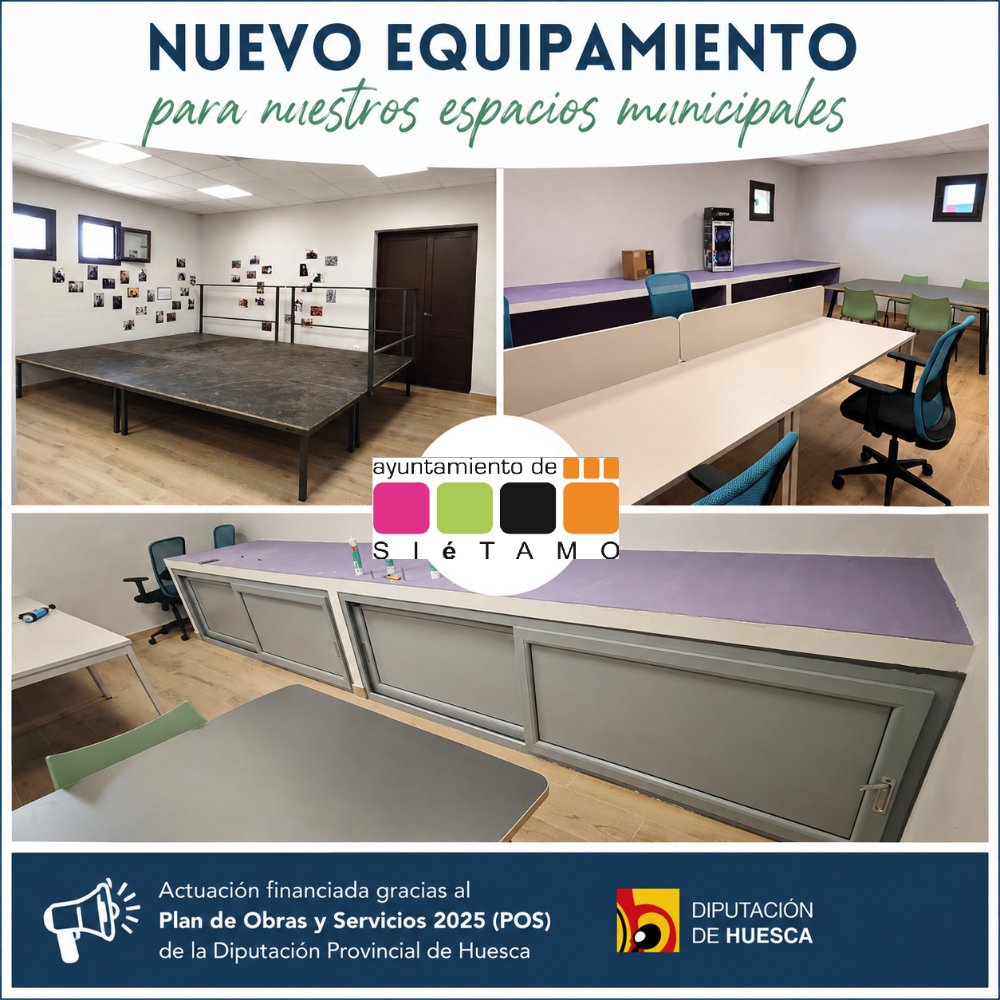 Imagen El Ayuntamiento de Siétamo incorpora nuevo equipamiento para mejorar los servicios municipales gracias al Plan de Obras y Servicios 2025 de la Diputación Provincial de Huesca