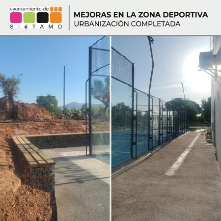 Imagen Mejoras en la urbanización de la zona deportiva de Siétamo